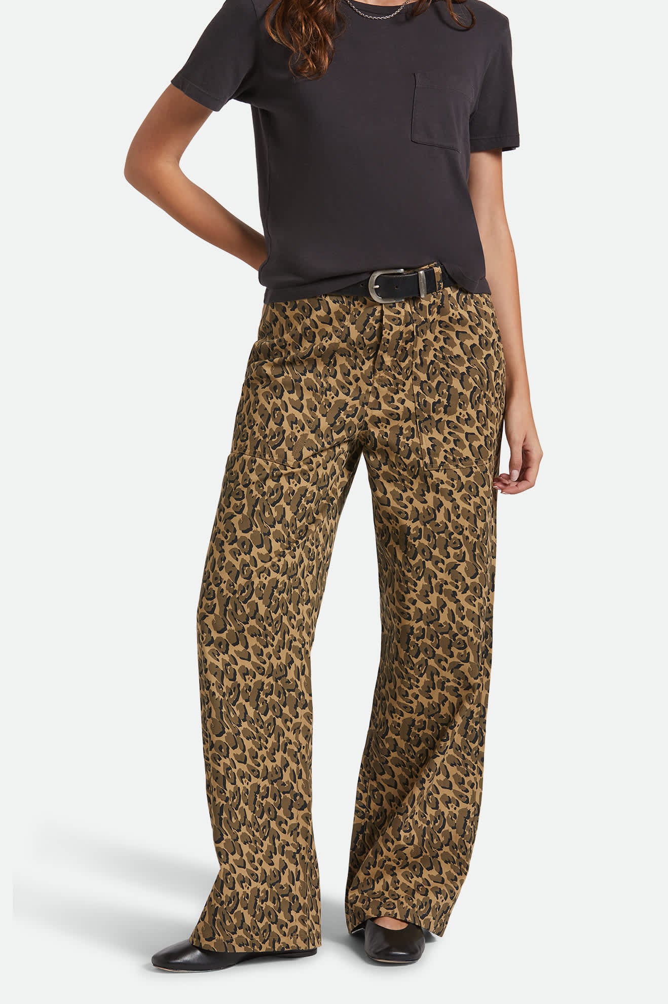 Jane Utility Wide Leg Pant - Brown Cheetah - Image 3
